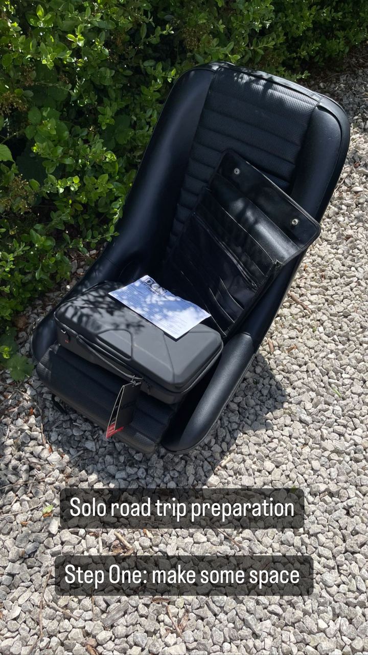 Solo road trip preparation Step One: make some space
