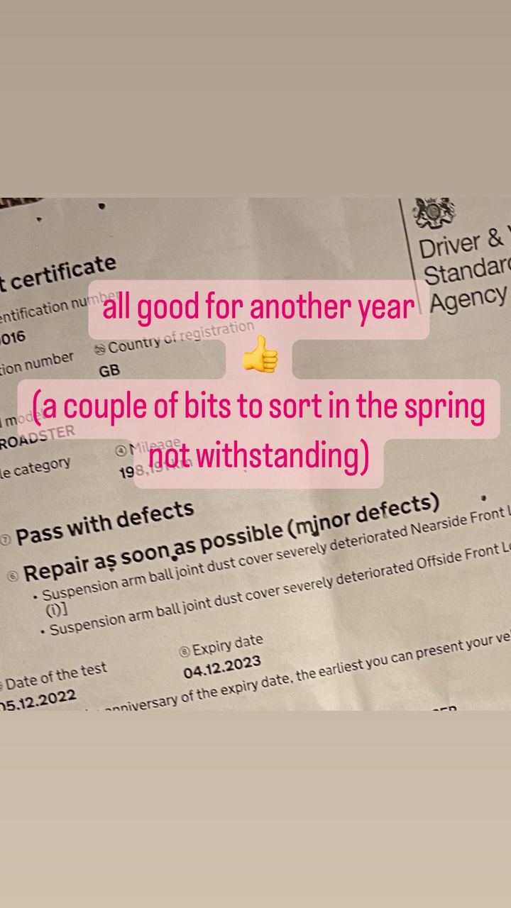 all good for another year 👍 (a couple of bits to sort in the spring not withstanding)