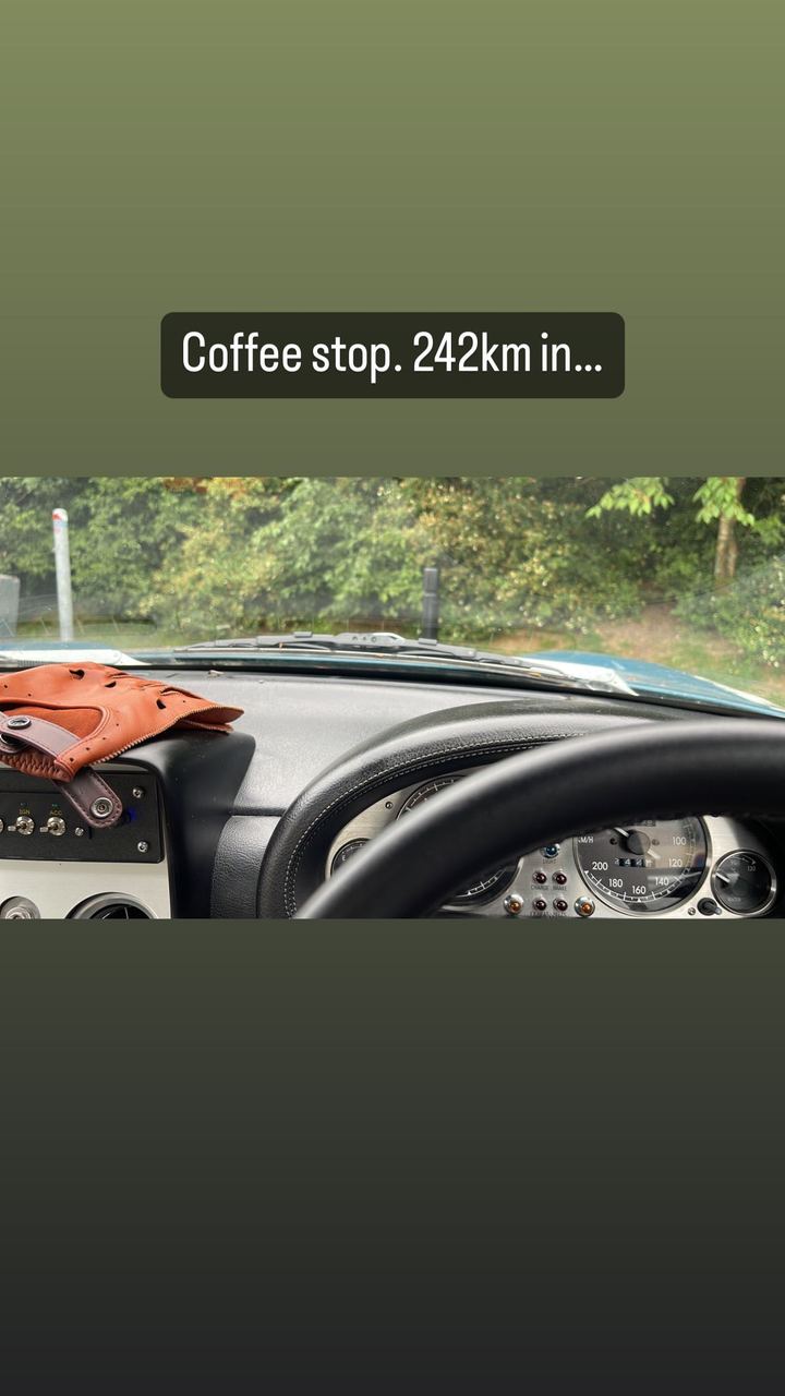Coffee stop. 242km in…