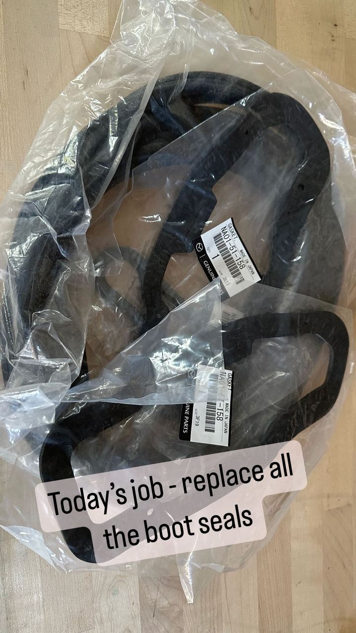 Today’s job - replace all the boot seals