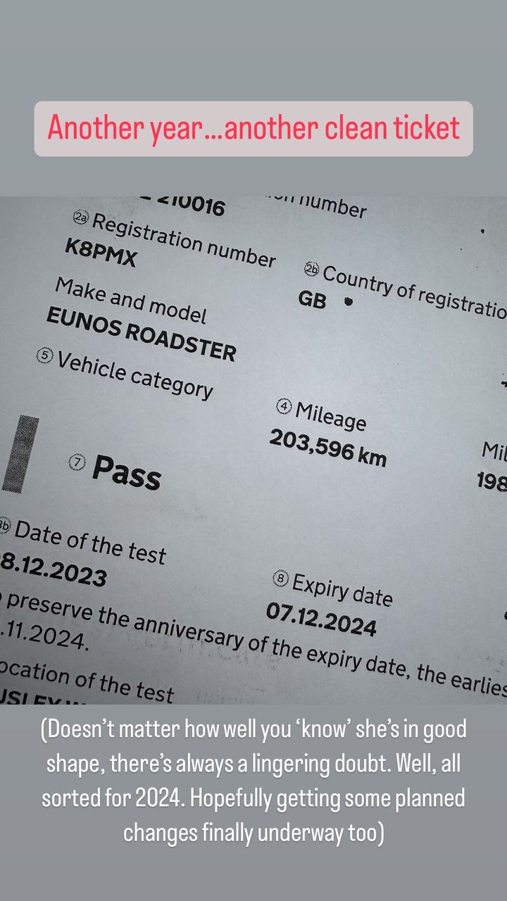 Another year, another clean ticket. Doesn't matter how well you 'know' she's in good shape, there's always a l