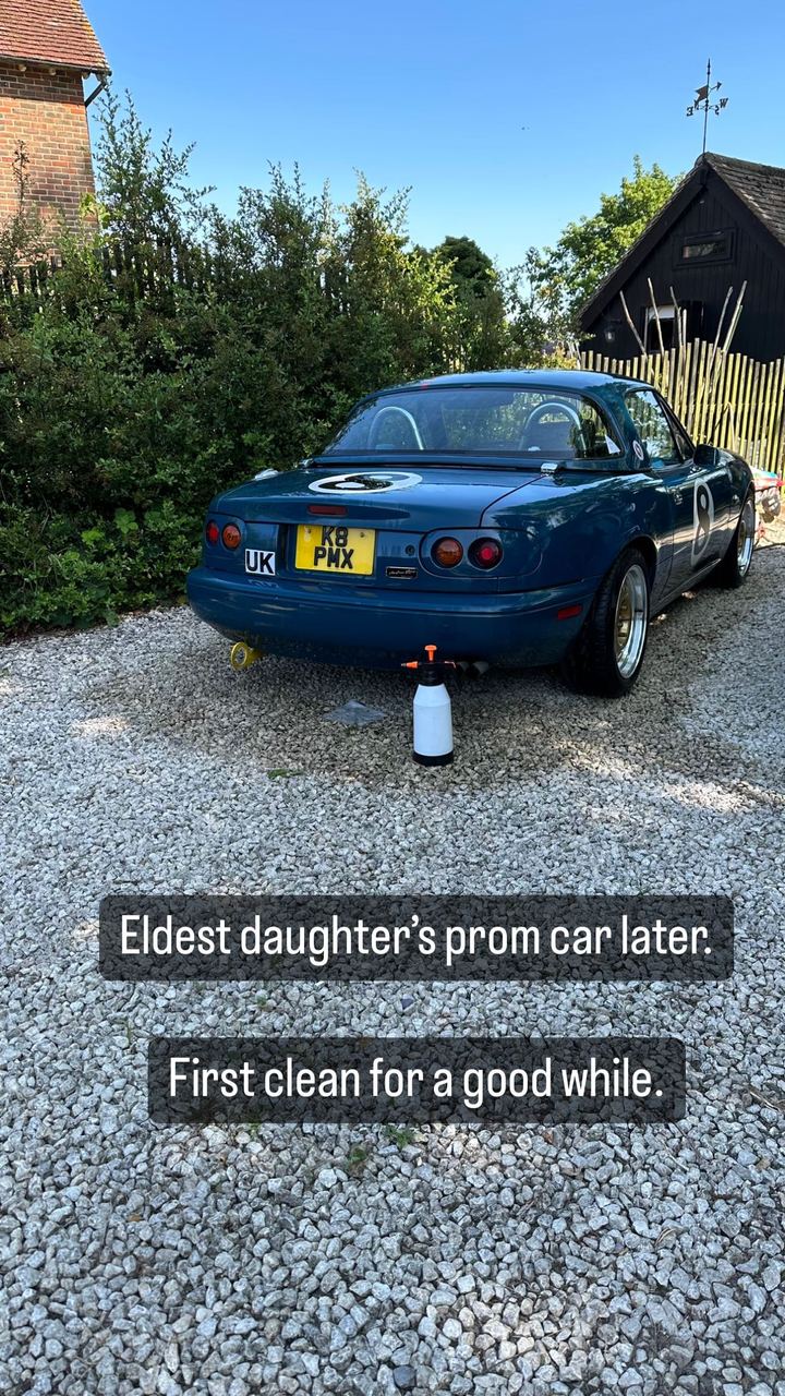 Eldest daughter's prom car later. First clean for a good while.