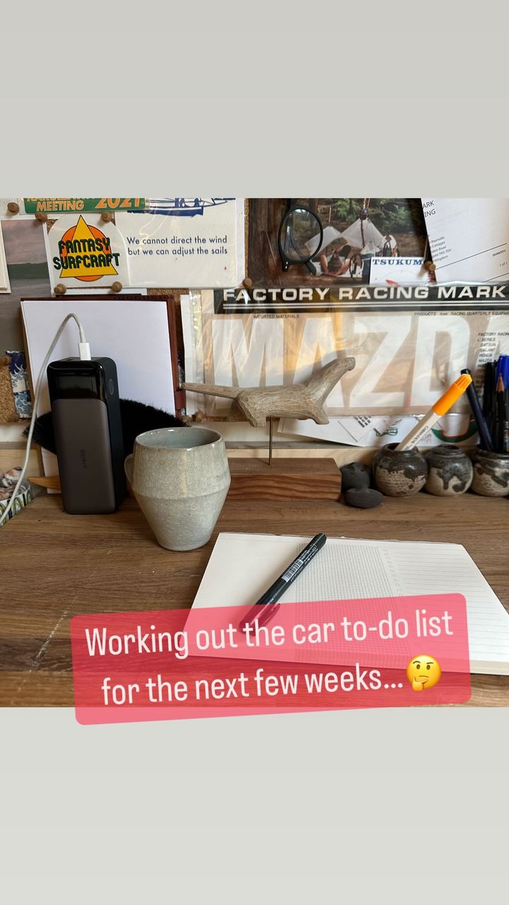 Working out the car to-do list for the next few weeks…🤔