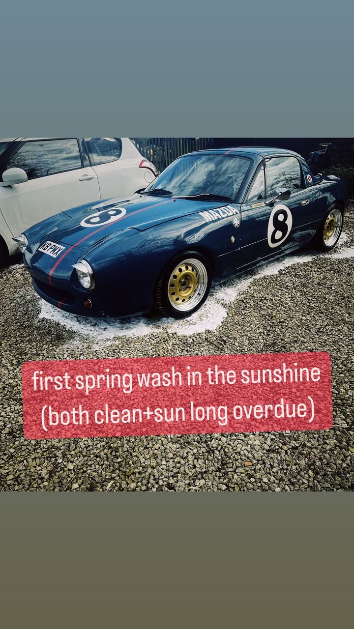 first spring wash in the sunshine (both clean+sun long overdue)